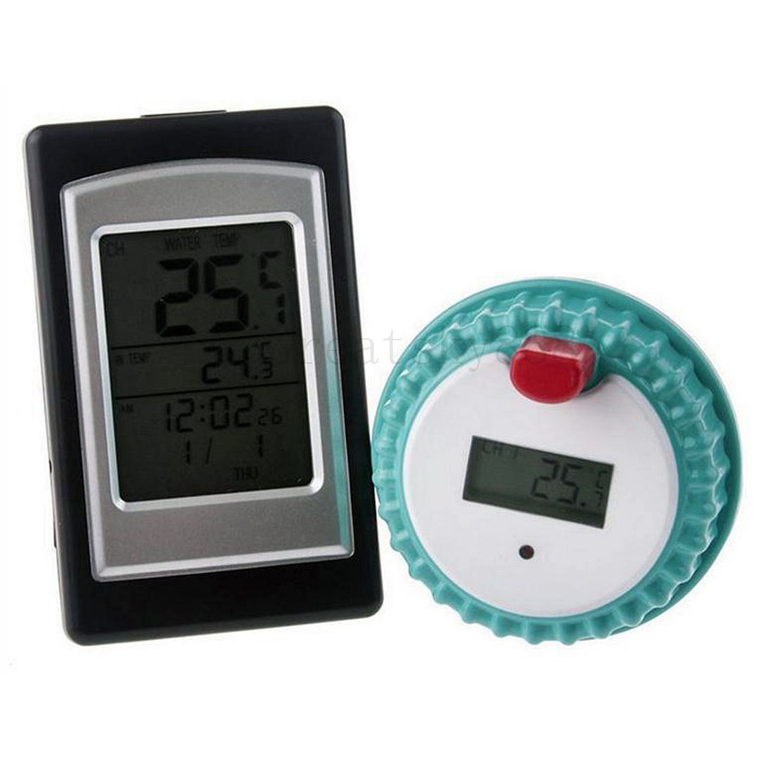 Floating LCD Digital Wireless Swimming Pool Thermometer Spa Hot Tub